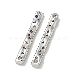 Подвески из латуни с паве из цветного кубического циркония&nbsp;KK-K378-13P