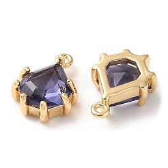 Real 18k micro latón chapado en oro micro encantos cubic zirconia encantos&nbsp;KK-Q779-08G-03
