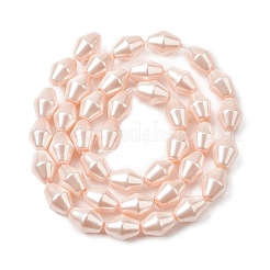 Нити бусин-имитаторов из гальванизированного непрозрачного стекла с имитацией жемчуга&nbsp;EGLA-H113-05A