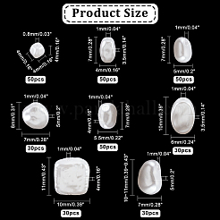 320шт 8 стиля abs пластиковые бусины с имитацией жемчуга&nbsp;KY-NB0001-59
