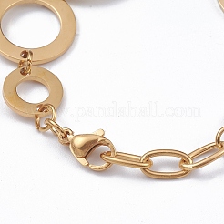 Bracciali a catena in acciaio inossidabile 304&nbsp;BJEW-G582-52G