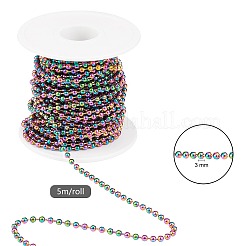 Catene a sfere in acciaio inossidabile placcate ioni (ip) 304&nbsp;CHS-H013-04M-3MM-A