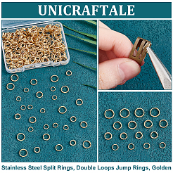 320 Stück 4 Stile Spaltringe aus 304 Edelstahl&nbsp;STAS-UN0060-30