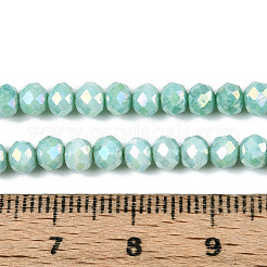 Антикоррозийные гальванические стеклянные бусины рондель&nbsp;LS-EGLA-T021-4mm-17-07