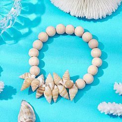 Bracelets extensibles en spirale naturelle&nbsp;BJEW-JB10355