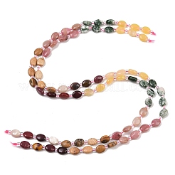 Натуральные нити из зеленопятнистой яшмы&nbsp;G-Z135-A09