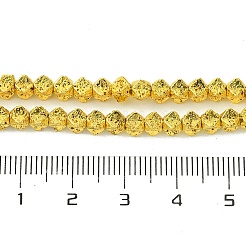 Fili di perle di roccia lavica naturale elettrodeposta&nbsp;G-I360-R01-01