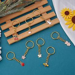 Брелок с подвесками из эмали из сплава 8 шт.&nbsp;KEYC-SW00003-02