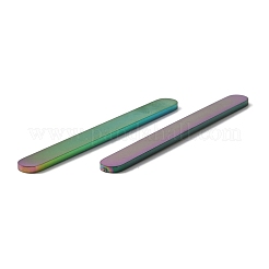 Ébauches d'anneaux plats en acier inoxydable 304 de couleur arc-en-ciel&nbsp;FIND-WH0044-93M