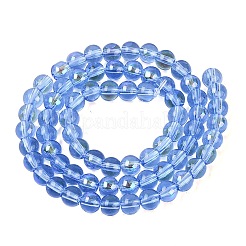 Transparentes perles de verre de galvanoplastie brins&nbsp;EGLA-Q132-6MM-01A-16