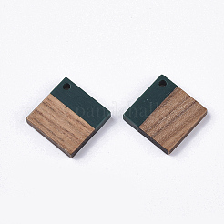 Pendentifs en bois de résine et de noyer&nbsp;X-RESI-S358-53G