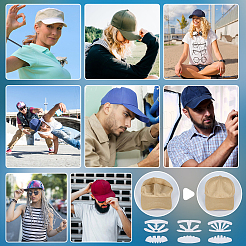 24 Stück 6 Stile Papierhutformer-Einsatz für Baseballkappen&nbsp;FIND-FG0004-93