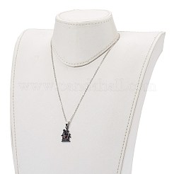 Colliers pendentifs en alliage émail pour halloween&nbsp;NJEW-JN03342