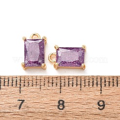Charms in ottone zirconi a pavé di ottone&nbsp;CU-K002-40G-C