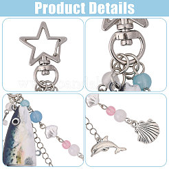 1 pendentif décoratif en résine en forme de poisson&nbsp;HJEW-CA0001-78A