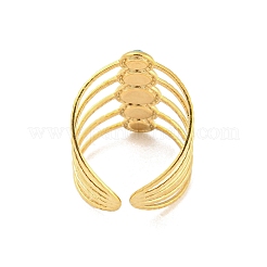 Открытое кольцо-манжета с синтетической бирюзой и бисером&nbsp;LS-RJEW-G293-01A