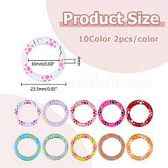 20 шт. 10 стиля эмалированных пружинных колец из сплава&nbsp;FIND-HS0002-18