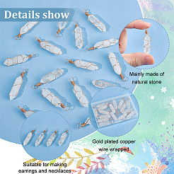 20шт подвески из натурального кварца&nbsp;PALLOY-AB00128