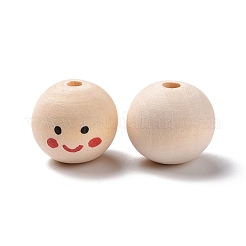 Perles européennes en bois imprimées&nbsp;WOOD-C001-03A-04