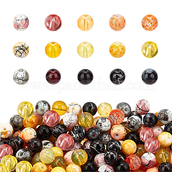 Строковые и обжиговые стеклянные бусины в нитях&nbsp;GLAA-PH0001-03-8mm