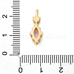 Pendentifs avec zircon cubiques à micro-pavés en laiton&nbsp;KK-F916-18G-01
