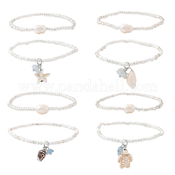 Bracelets extensibles en perles de rocaille en verre pour femmes&nbsp;BJEW-JB11638