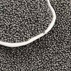Perline di vetro elettrolitico di grado 11/0 grigio scuro&nbsp;X-SEED-Q008-F576