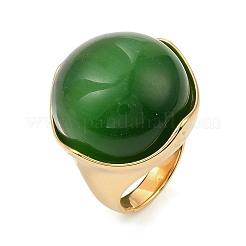 Fingerringe aus Edelstahl 304 mit Katzenaugen-Motiv für Damen&nbsp;RJEW-Z143-02G-02