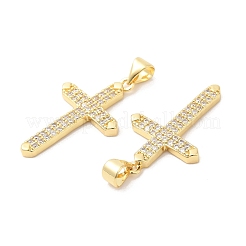 Латунные микропаве прозрачные подвески с фианитом&nbsp;ZIRC-L103-011G