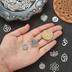 100 pz 10 stili pendenti in lega di stile tibetano&nbsp;TIBEP-CJ0002-33