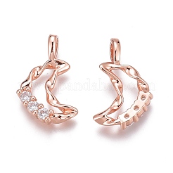 Латунные микропаве прозрачные подвески с фианитом&nbsp;ZIRC-O035-16