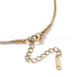 Collares con colgante de circonita cúbica transparente micropavé de latón para el día de la madre&nbsp;NJEW-G126-01C