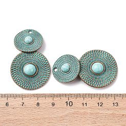 Сплав с синтетических бирюзовых подвесками&nbsp;LS-FIND-B055-01A