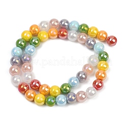 Стеклянные бусины с гальваническим покрытием &nbsp;EGLA-D300-10-8mm