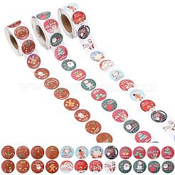 3 рулон самоклеящихся бумажных наклеек с круглыми точками в рождественском стиле&nbsp;DIY-FS0010-32B