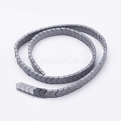 Non magnetici perle ematite sintetico fili&nbsp;G-P341-01F-7x3mm