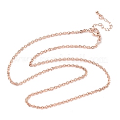 Colliers à chaîne torsadée texturée en laiton de 2.5 mm&nbsp;NJEW-Z097-01RG
