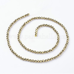 Немагнитные синтетический гематит бисер пряди&nbsp;G-G092-3mm-1