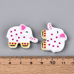 Печатные непрозрачные бусины из смолы&nbsp;RESI-N043-06A