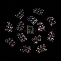 Cabochon decodificati in resina luminosa con decodificazione di cioccolato&nbsp;RESI-K036-28G-02