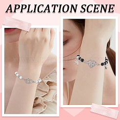 40 шт. 4 стиля подвески-коннекторы из сплава со стразами и кубическим цирконием в виде сердца&nbsp;RB-SC0001-11