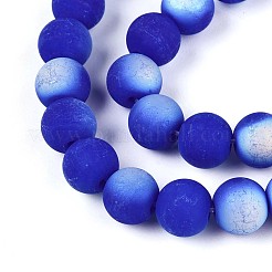 Нити из матовых непрозрачных стеклянных бусин&nbsp;LS-GLAA-T032-P8mm-MBB11