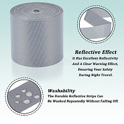 Ruban réfléchissant en fibre de polyester de 10 m&nbsp;AJEW-GF0013-40B
