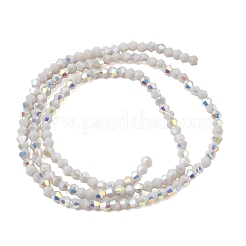 Нити из непрозрачных стеклянных бусин с цветным покрытием AB&nbsp;GLAA-G127-02H