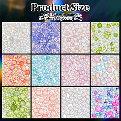 120 г двухцветных стеклянных бусин&nbsp;GLAA-OC0001-52