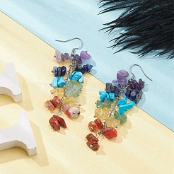 Boucles d'oreilles pendantes en forme de canne à sucre&nbsp;EJEW-JE05368