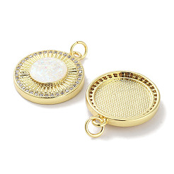 Pendenti in zirconi cubici trasparenti in micro pavè di ottone&nbsp;KK-L213-041G-02