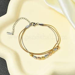 Mehrreihige Armbänder aus 304 Edelstahl&nbsp;BJEW-G733-02G