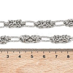 Colliers à maillons byzantins texturés en acier inoxydable 304 de 6 mm pour femmes&nbsp;NJEW-G201-06P