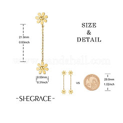 Boucles d'oreilles pendantes en acier inoxydable&nbsp;JE685B